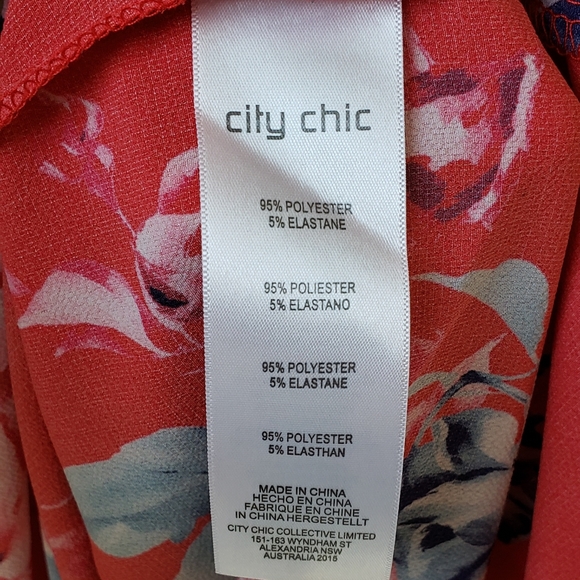 City Chic Red Paris Floral Mini Dress - Picture 8 of 8